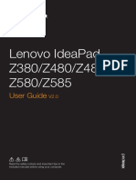 Lenovo Ideapad Z380/Z480/Z485/ Z580/Z585: User Guide