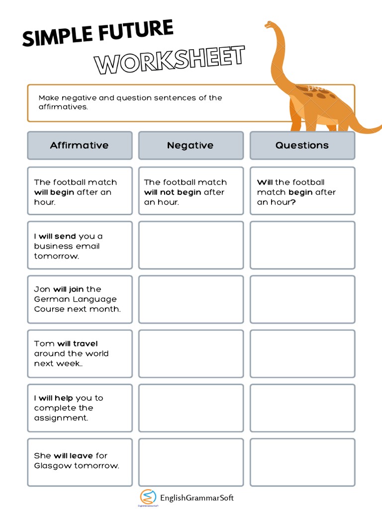 Simple Future Tense Exercises PDF | PDF | Cognitive Science | Human ...