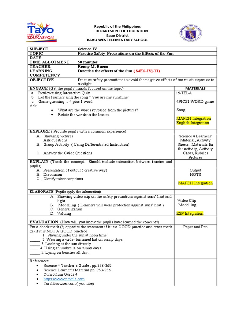 Cot DLP Science PDF Learning Differentiated Instruction