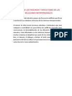 Manejo de Los Fracasos y Dificultades de Las Relaciones Interpersonales PDF