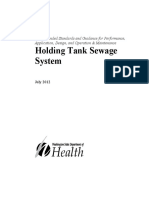 Holding Tank Sewage System