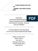 Plant Design For The Production of Herbal Tea From Cogon Grass Rhizomes