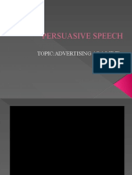 Persuasive Speech: Topic:Advertising As A Mind Game