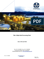 Title: 250tph Gold Processing Plant: Tel: +27 11 748 8800 - Fax: +27 11 748 8898 P.O. Box 750, Benoni, 1500, South Africa