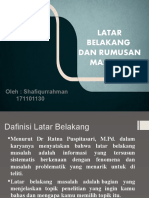 Latar Belakang Dan Rumusan Masalh