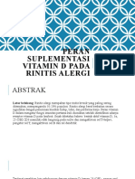 Peran Suplementasi Vitamin D Pada Rinitis Alergi