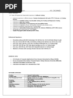Selenium 2yrs Experience Resume | PDF | Selenium (Software) | Software ...