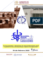 19 de Febrero 2021: Actualidades Y Desafios en Oncoanestesiologia