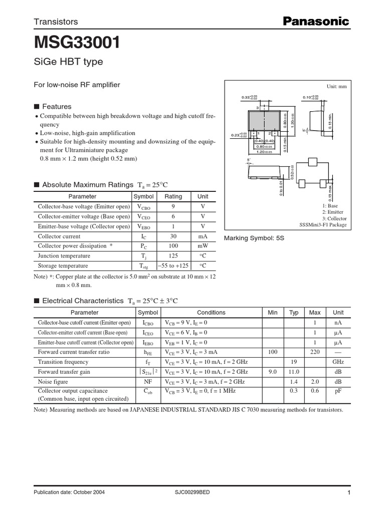 Sige HBT Type Transistors PDF Amplifier Electrical Engineering