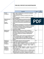 Rubrica Del Proyecto de Investigación