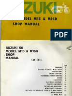 Service Manual For M15 and M15D Machines - Suzuki
