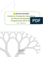 Common Evaluation Questions For Rural Development Programmes 2014-2020