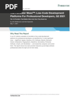 The Forrester Wave™ - Low-Code Development Platforms For Professional Developers, Q2 2021