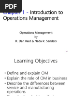 Chapter One Operations Management