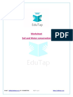 Worksheet Soil and Water Conservation: Hello@edutap - Co.in