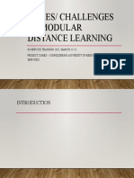 Issues/ Challenges of Modular Distance Learning