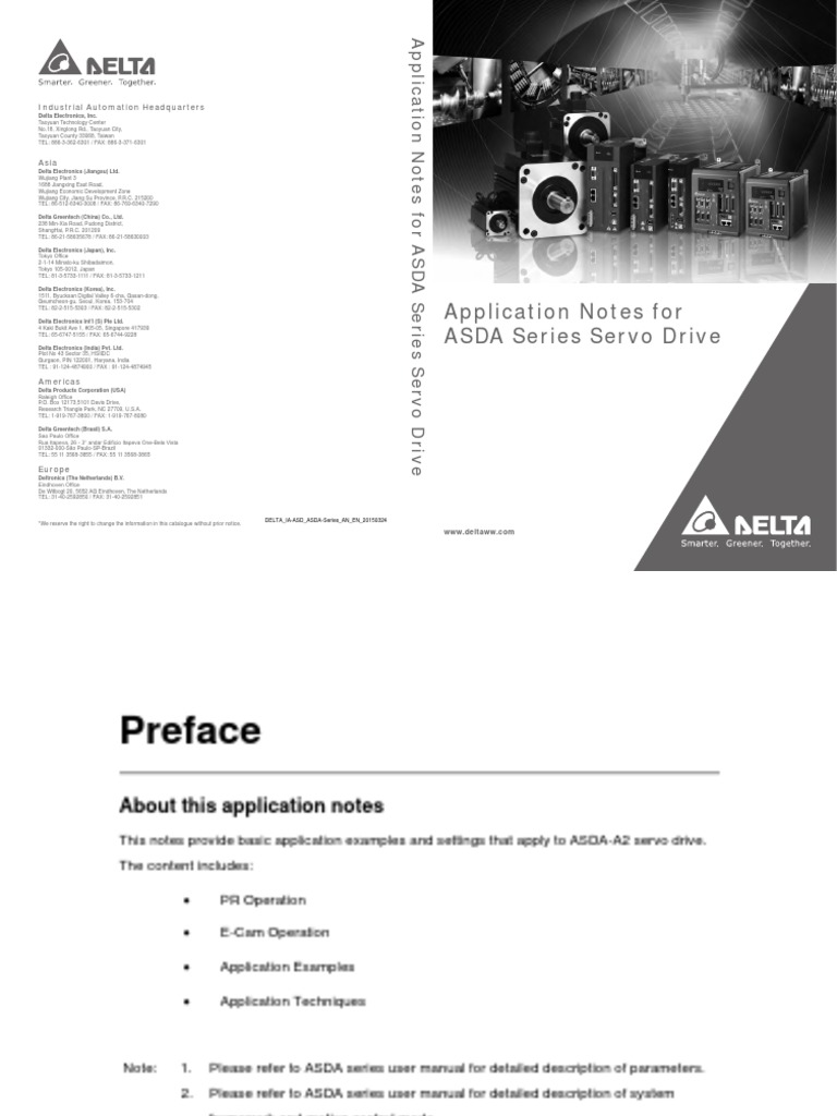 DELTA IAASDA ASDASeries PDF Parameter Programming