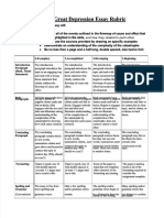 PDF Great Depression Essay Rubric Compress