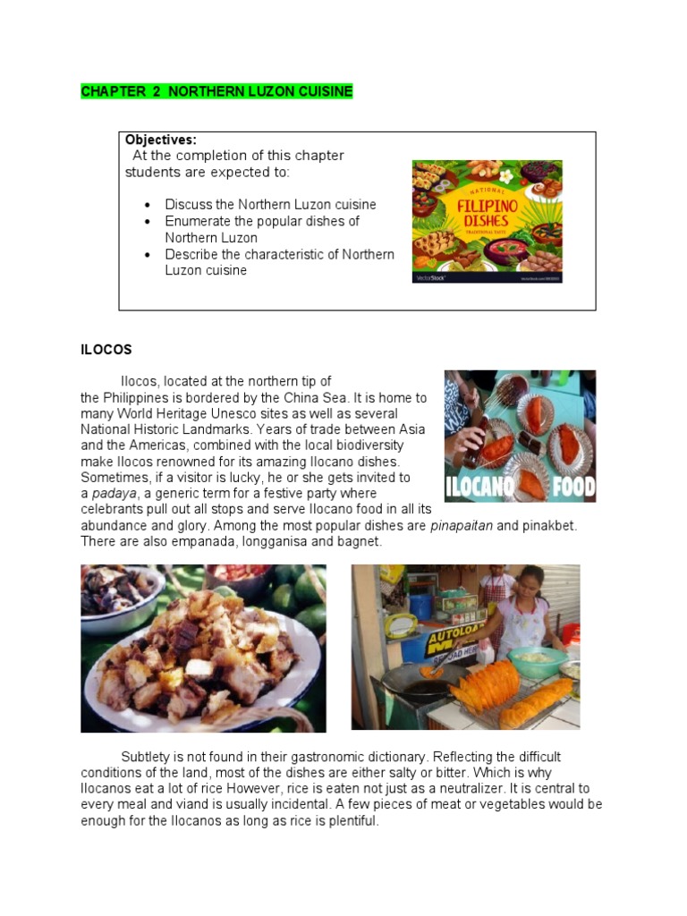 Chapter 2 Northern Luzon Cuisine | PDF | Offal | Food Ingredients