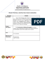 Department of Education: Project Proposal Construction of Bahay-Darangpan Structure Content Information