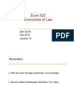 Econ 522 Economics of Law: Dan Quint Fall 2015