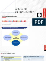 The Introduction of Credit Check For LI Order: CC Order Management Team