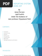 Weather Reporting System Using Iot: by Asma Parveen (3gf17cs010) Under The Guidance of Asst Professor - Vijayalaxmi Patil