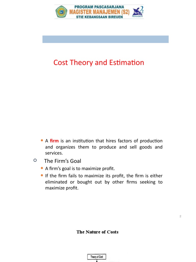 Cost Theory and Estimation Explained | PDF | Average Cost | Marginal Cost