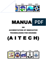 Manual (Aitech) : ON Accreditation of Innovative Technologies For Housing