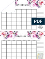 2019 Ieda Monthly Planner