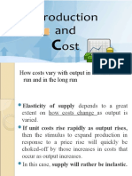 How costs vary with output in the short and long run: Short and long run cost curves