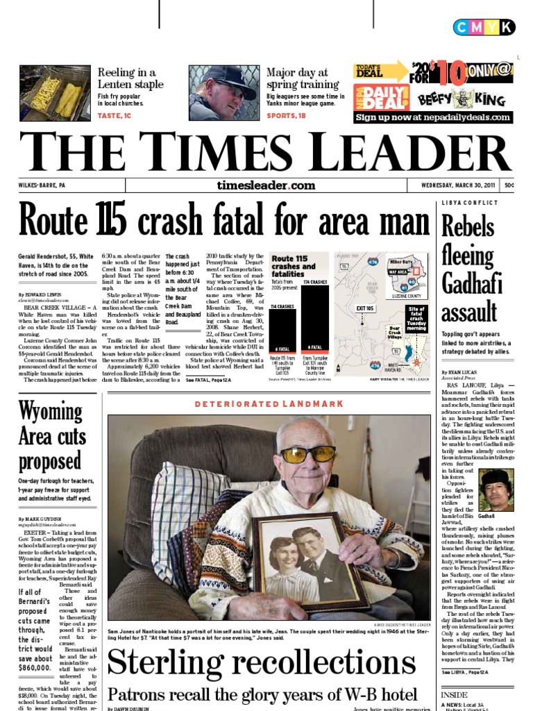 Wilkes-Barre Times Leader 3-30 PDF Wilkes Barre image