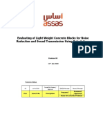 Evaluating of Light Weight Concrete Blocks For Sound Transmission Class-Rev.00