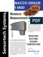 Moisture Measurement & Control: Moisture Nicotine Sugars Temperature