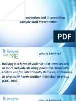 Bullying Prevention and Intervention: Sample Staff Presentation