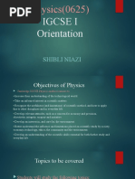 Igcse I Orientation: Physics (0625)