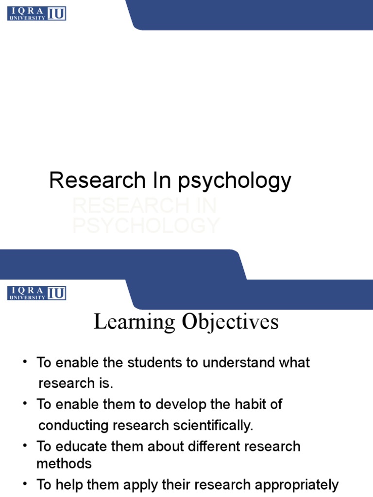 Overview of Research Methods in Psychology | PDF | Psychology | Experiment