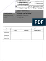 METHOD STATEMENT - Internal Plaster Work