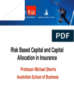 Risk Based Capital and Capital Allocation in Insurance: Professor Michael Sherris Australian School of Business