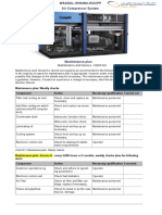 Air Compressor Maintenance Plan - 16000 hrs