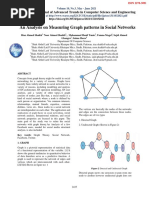 An Analysis On Measuring Graph Patterns in Social Networks