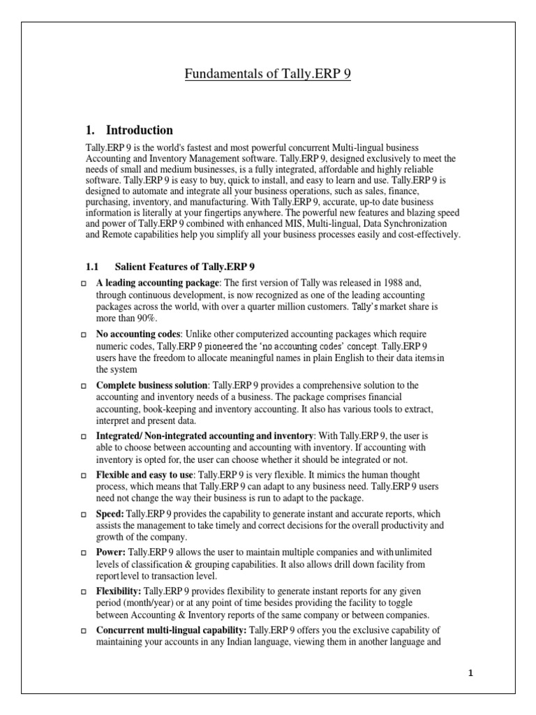 Tally Manual | PDF | Enterprise Resource Planning | Expense