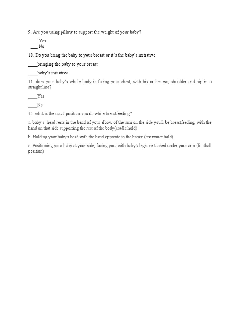 Positioning Questions | PDF