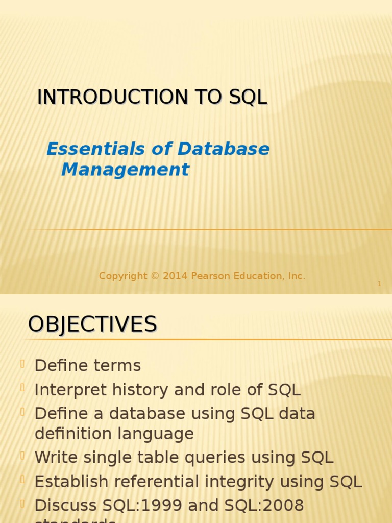 Lecture 2 - Introduction To SQL Language | PDF | Relational Database | Sql