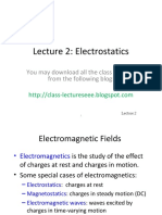 Lecture 2: Electrostatics: You May Download All The Class Lectures From The Following Blog