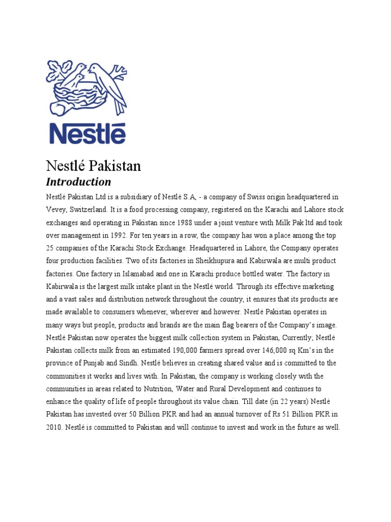 Nestle PDF Return On Investment Equity (Finance)