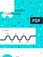 Organometallic Compounds and Applications. (Presentation) and Notes X