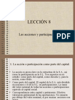 LECCIÓN 8. Las Acciones y Participaciones.