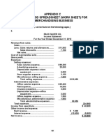 Appendix C End-Of-Period Spreadsheet (Work Sheet) For A Merchandising Business