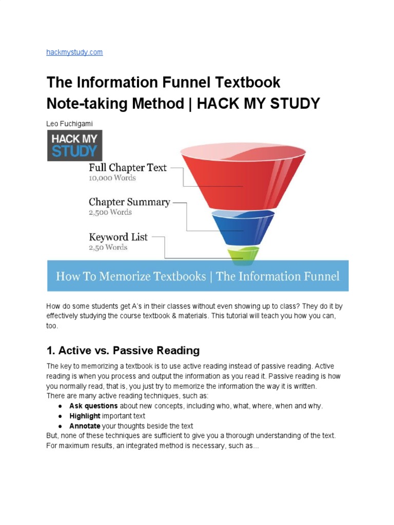 Mastering the Information Funnel Method | PDF | Information | Textbook